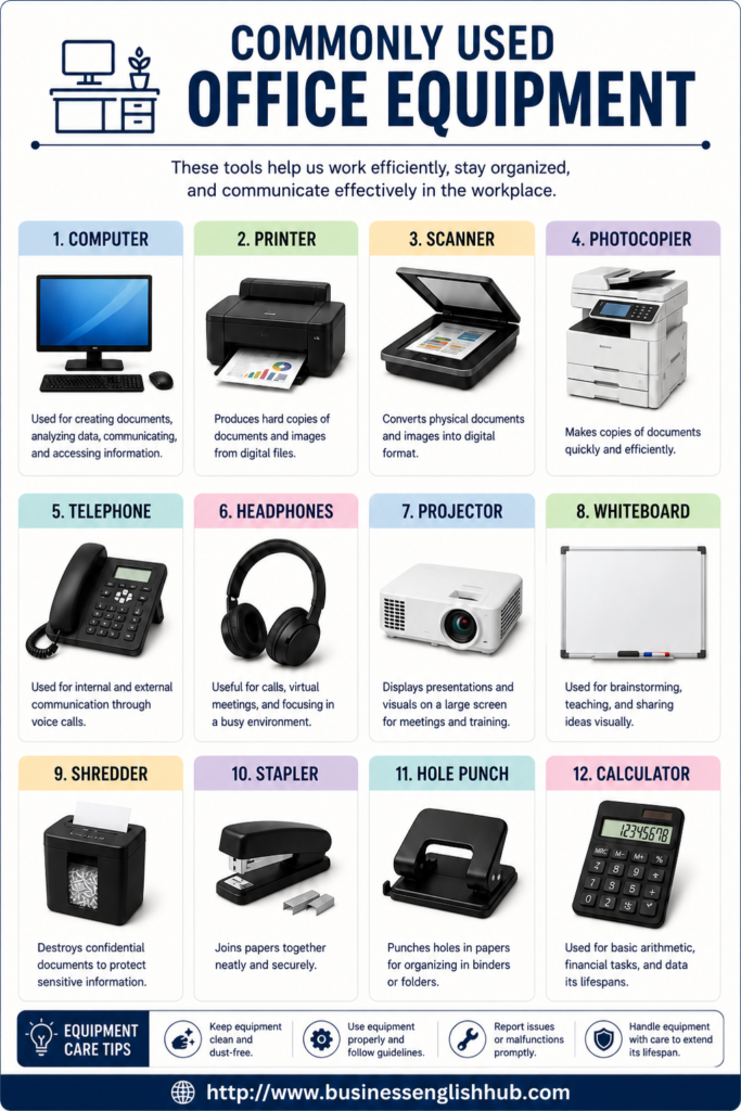 Office vocabulary - Office Equipment